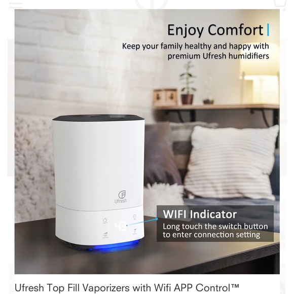 Ufresh Top Fill HUMIDIFIER Vaporizers-with Wifi APP Control - Picture 2 of 10